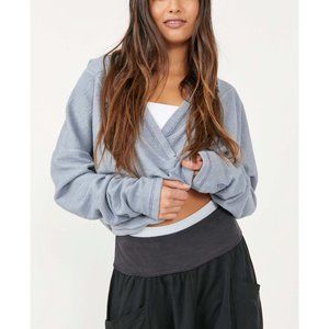 NWT FP Movement Criss Crossed Sweat / Denim Grey